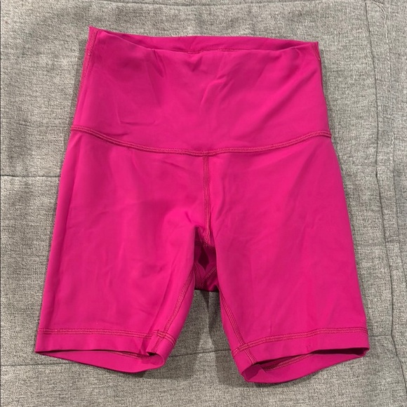 Lululemon biker shorts Pink High-Waisted Shorts - Picture 1 of 3